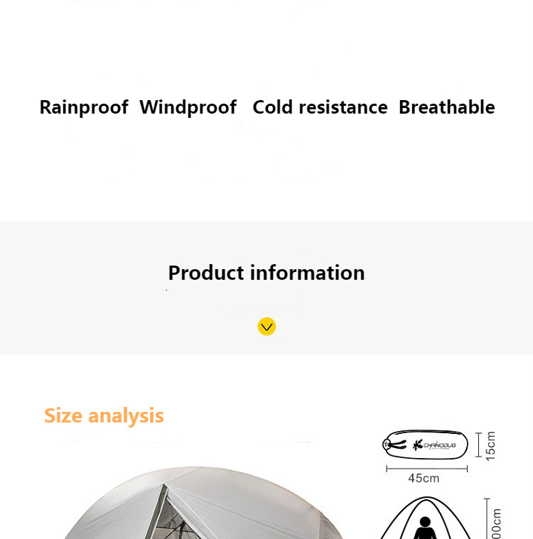 Cheap Goat Tents CHANODUG Outdoor men and women riot rain camping camping tent Oxford cloth 15D silicone light hiking double double tent 1.8KG Tents 
